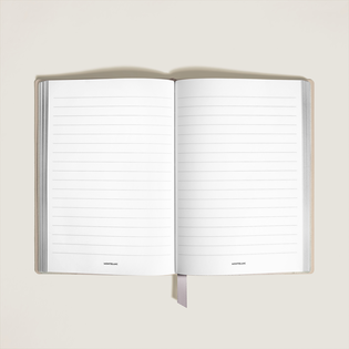 Medium Notebook, Saffiano Leather, Cloudy Beige &ndash; Lined Pages