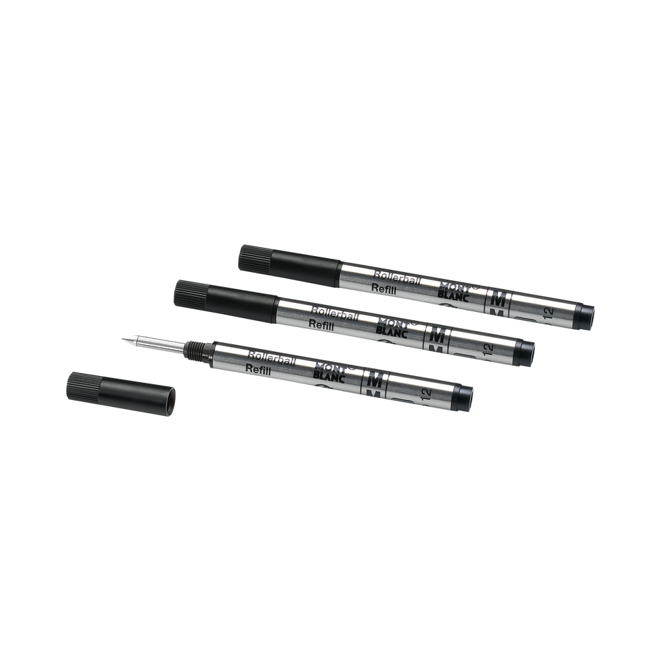 3x Rollerball Small Refills, Mystery Black - 4