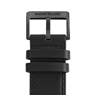 Black calf strap with black pin buckle