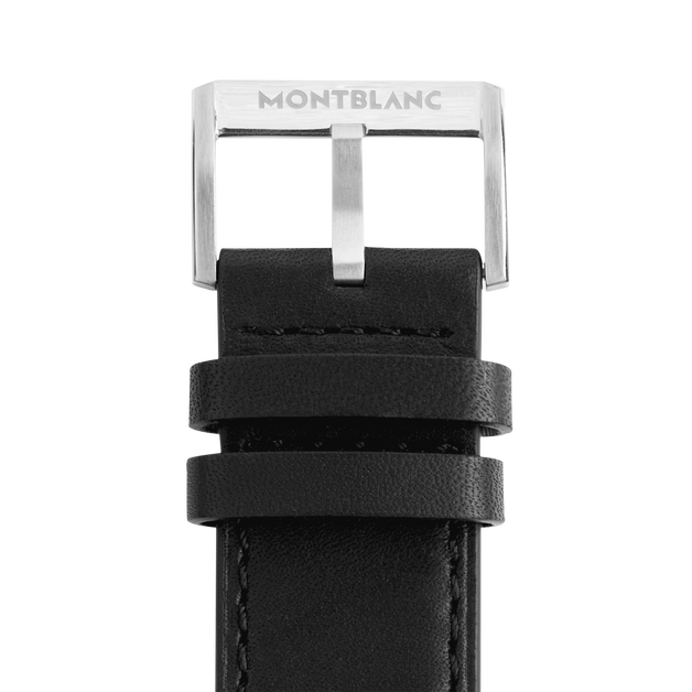 Black calf strap with grey pin buckle - 2
