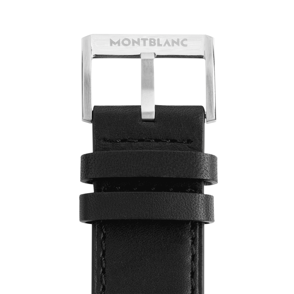 Black calf strap with grey pin buckle - 2