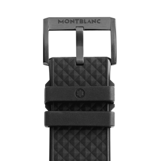 Black rubber strap with black pin buckle 