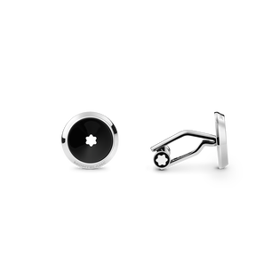 Star Cufflinks with Steel Inlay