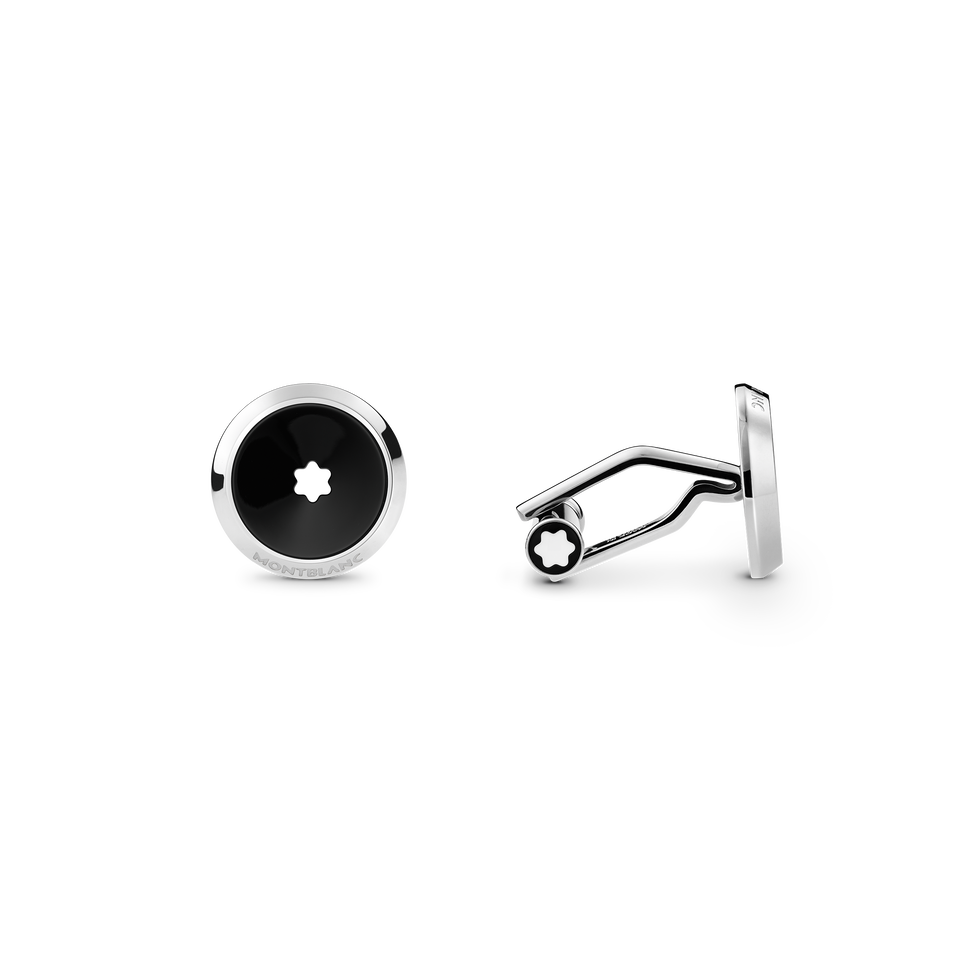 Star Cufflinks with Steel Inlay - 1