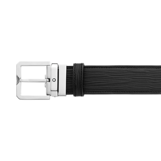 Black 35 mm leather belt