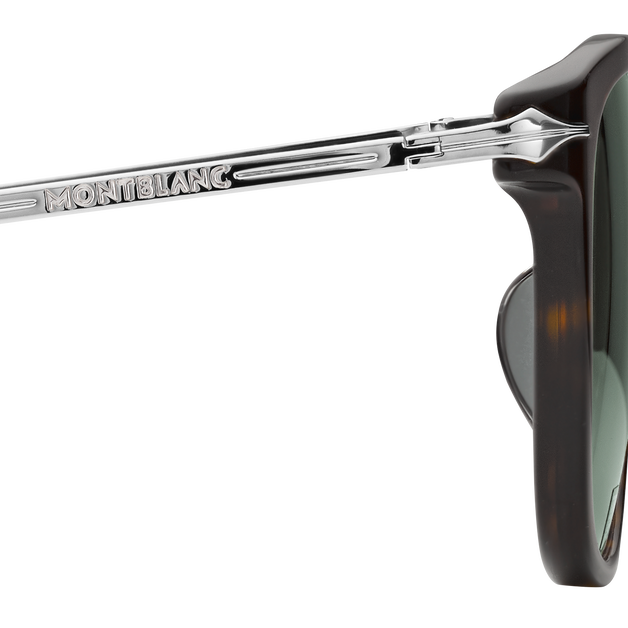 Round Sunglasses with Havana Acetate Frame - 8