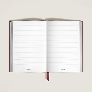 Medium Notebook, Cassis Leather, Burgundy &ndash; Lined Pages
