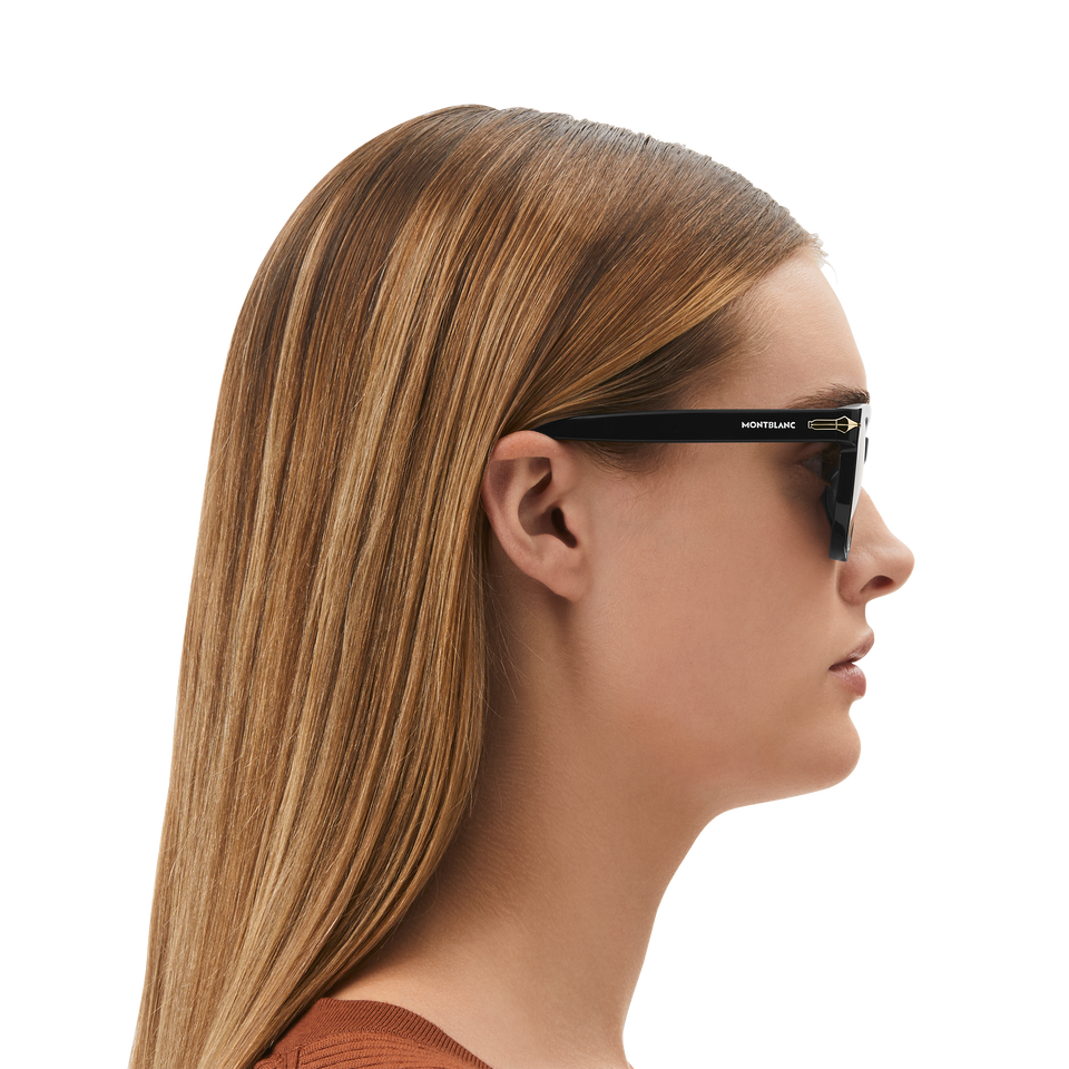 Squared Sunglasses with Black Coloured Acetate Frame (M) - 6