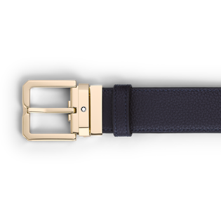 Night blue/black 35&nbsp;mm reversible leather belt