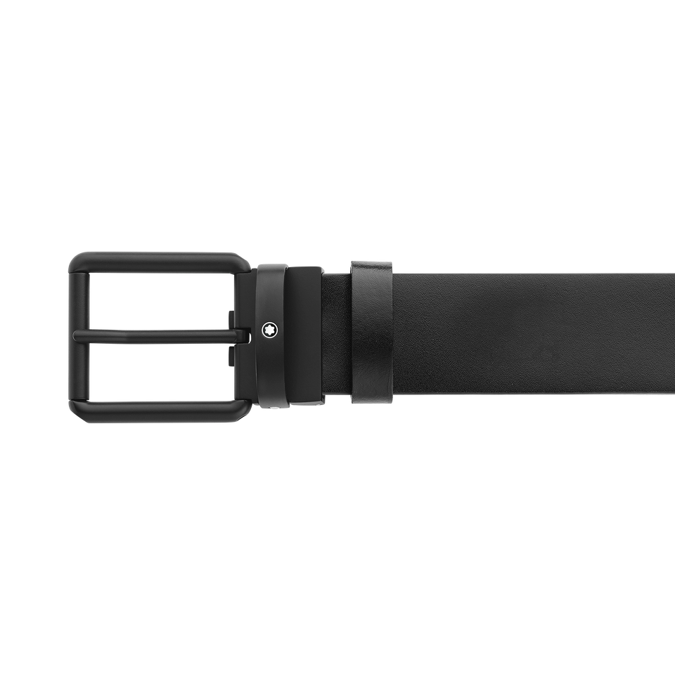Brown/black 35 mm reversible leather belt - 4