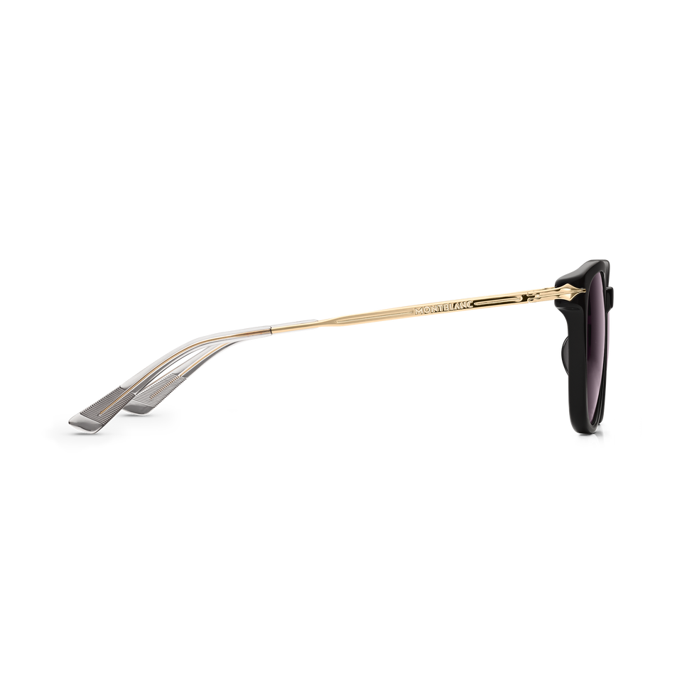 Round Sunglasses with Black Coloured Acetate Frame - 2
