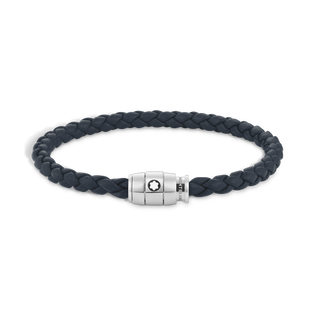Small Soft Leather Avio Blue Bracelet