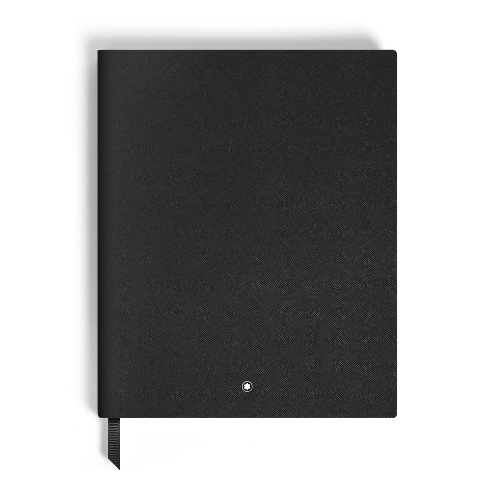 Large Notebook, Black Leather, Black &ndash; Lined Pages - 2