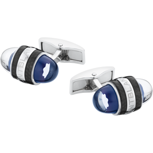 Montblanc StarWalker Cufflinks in Steel and Lacquer