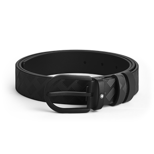 Horseshoe Buckle Black/Black 30&nbsp;mm Reversible Leather Strap