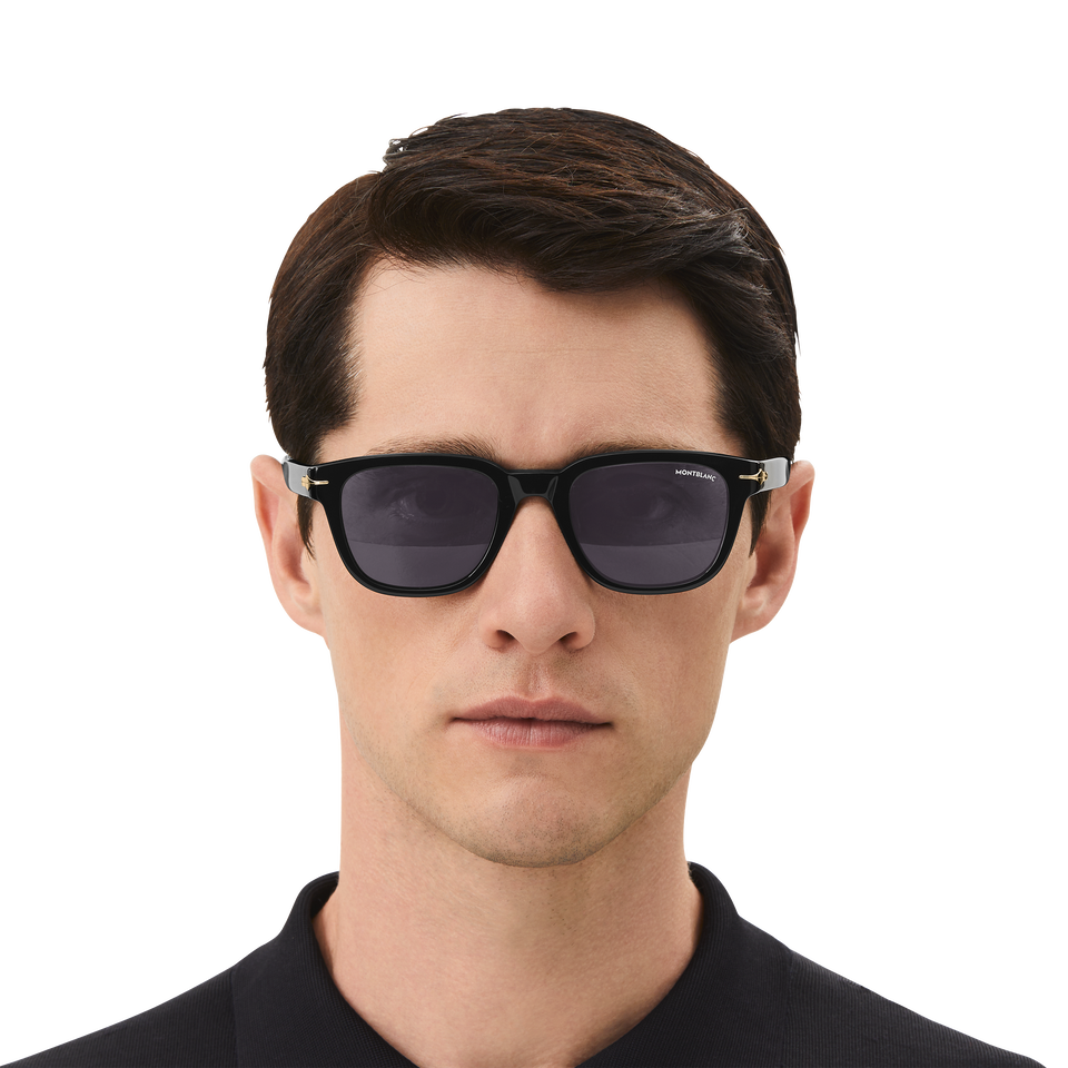 Squared Sunglasses with Black Coloured Acetate Frame (S) - 5