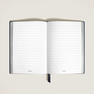 Medium Notebook, Saffiano Leather, Blue &ndash; Lined Pages
