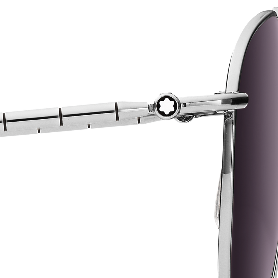 Squared Sunglasses with Silver Coloured Metal Frame - 8