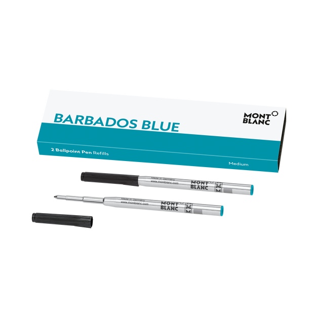 2x Ricariche per Penna a Sfera, Barbados Blue - 1