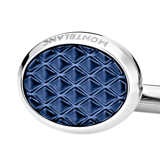 Meisterst&uuml;ck Oval Cufflinks with Geometric Lacquer Inlay