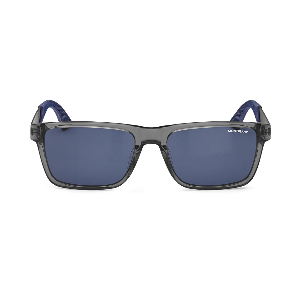 Rectangular Sunglasses with Grey Coloured Acetate Frame - 1