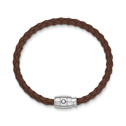 Large Soft Leather Fauve Brown Bracelet