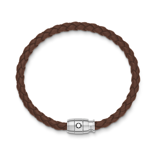 Large Soft Leather Fauve Brown Bracelet - 2