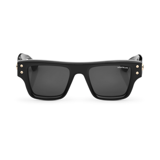 Rectangular Sunglasses with Black Coloured Acetate Frame