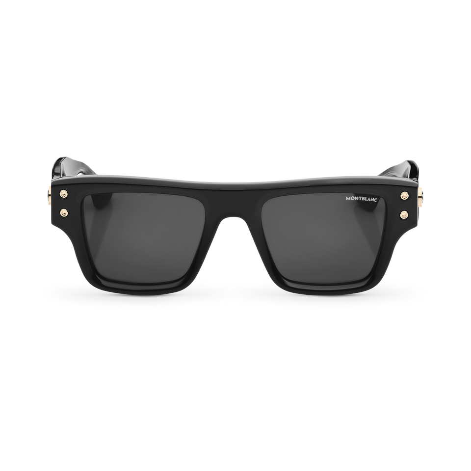 Rectangular Sunglasses with Black Coloured Acetate Frame - 1