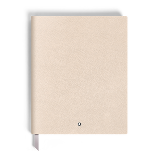 Large Notebook, Saffiano Leather, Cloudy Beige &ndash; Lined Pages
