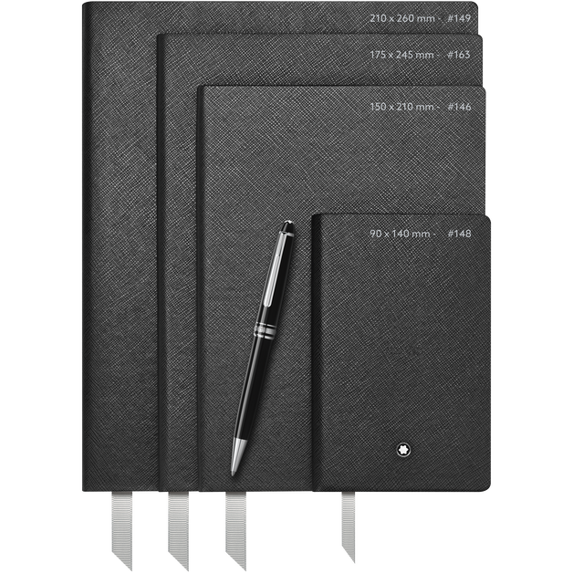 2 Montblanc Fine Stationery Notebooks #149 Slim, black, blank for Augmented Paper + - 2
