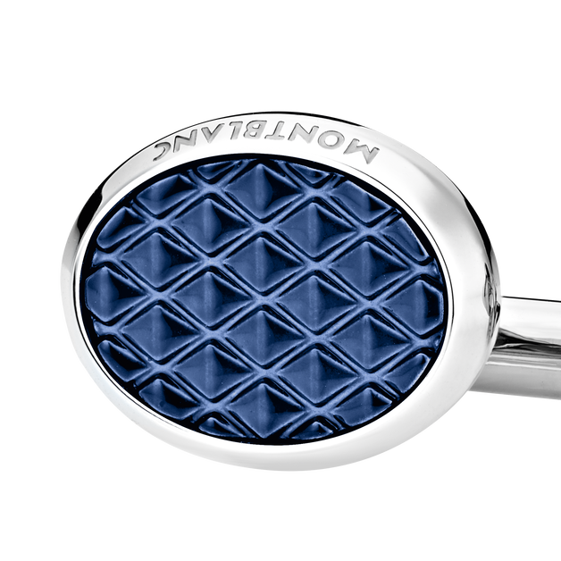 Meisterst&uuml;ck Oval Cufflinks with Geometric Lacquer Inlay - 2