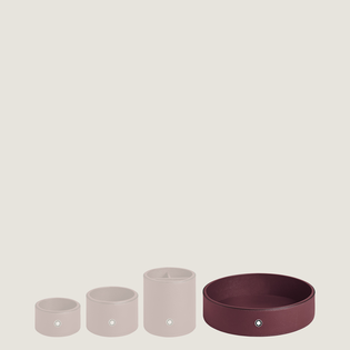 Round Desk tray in Cassis Leather (Large)