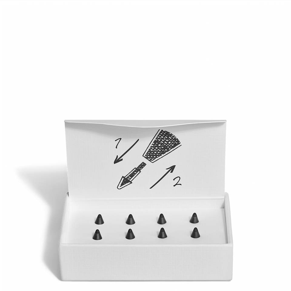 Matte Replacement Tips for Montblanc Digital Pen, Black - 1