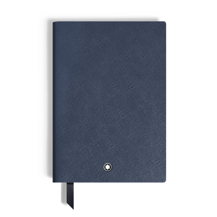 Medium Notebook, Ink Blue Leather, Blue &ndash; Blank Pages