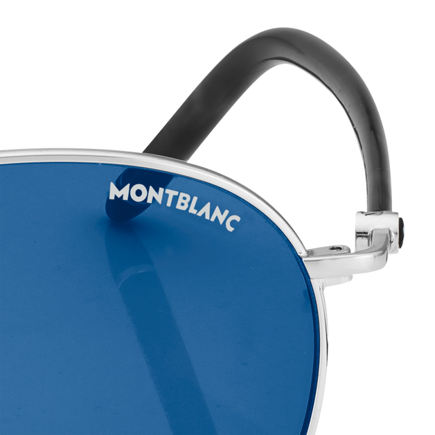 Round sunglasses with Ruthenium Coloured Metal Frame - 3