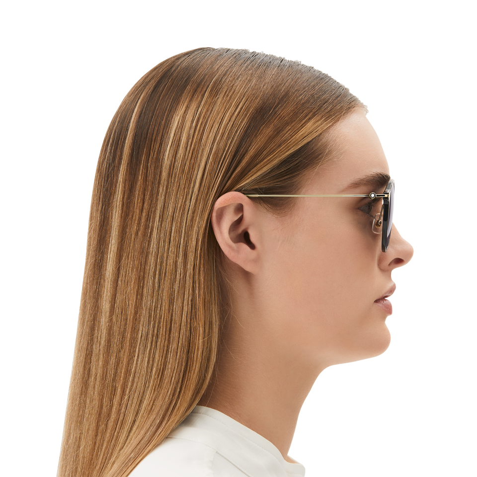 Round Sunglasses with Black Coloured Injected Frame - 5