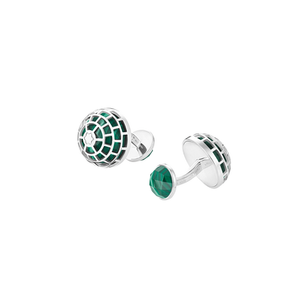 Boutons de manchette malachite Meisterst&uuml;ck