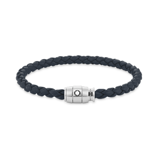 Large Soft Leather Avio Blue Bracelet