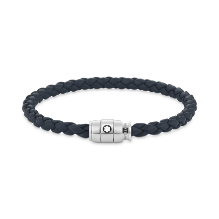 Large Soft Leather Avio Blue Bracelet