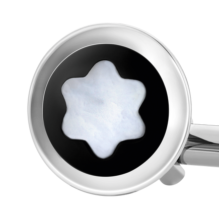 Cufflinks with Mother-of-Pearl Snowcap Emblem