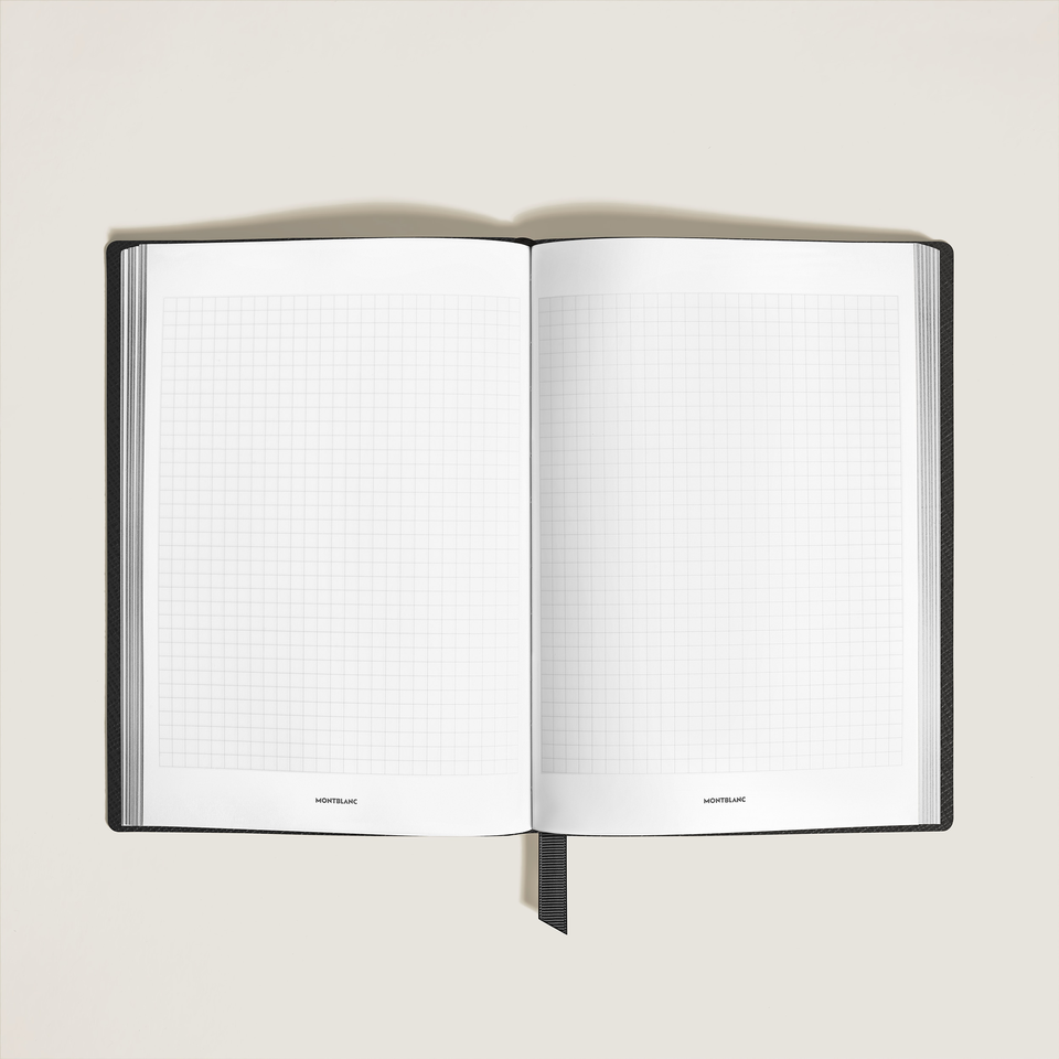 Medium Notebook, Saffiano Leather, Black &ndash; Squared Pages - 1