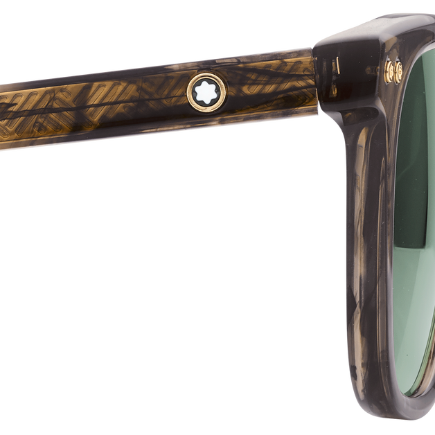 Round sunglasses with Brown Coloured Acetate Frame  - 4