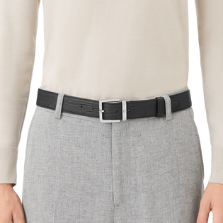 Black 35 mm leather belt