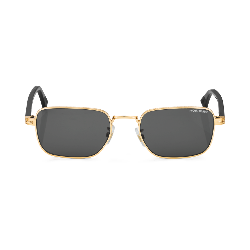 Rectangular sunglasses with Gold Coloured Metal Frame - 1