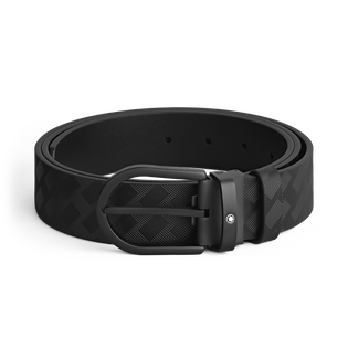 Black leather 35mm belt