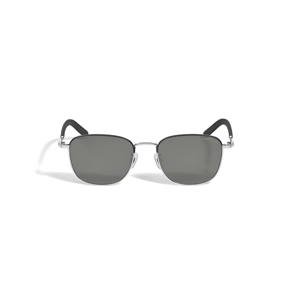 Squared Sunglasses with Silver Coloured Metal Frame - 1