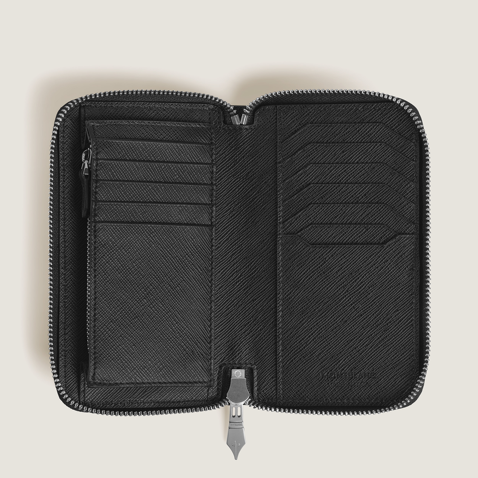 Sartorial medium wallet 12cc with zip - 4