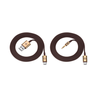 Brown Cable Set for Montblanc MB 01 Headphones