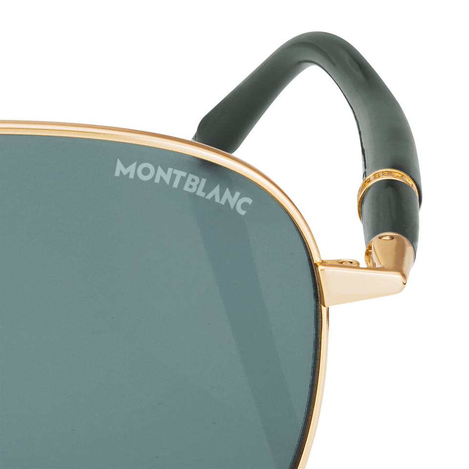 Squared Sunglasses with Gold Coloured Metal Frame - 3